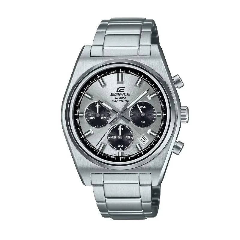 Casio Edifice Chronograph Silver Dial Men's Watch- EFB-730D-7AV